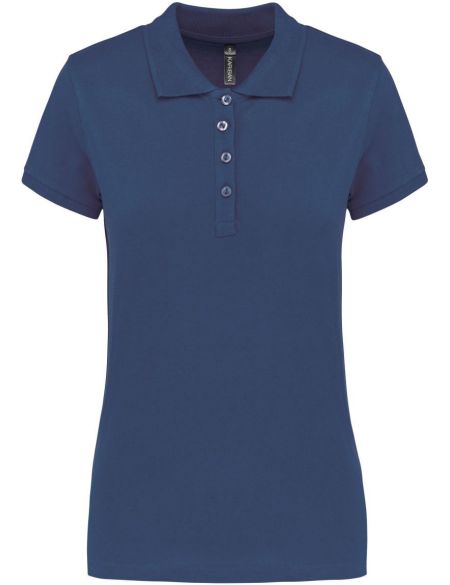 Damen-Piqué-Poloshirt Kariban K255 tiefblau