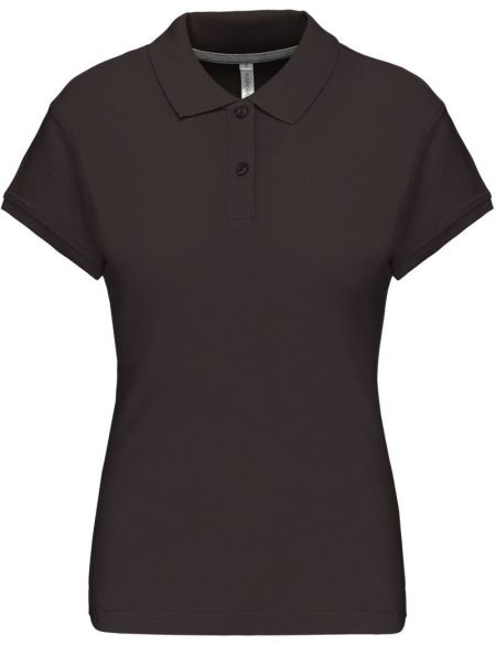 Damen-Piqué-Poloshirt Kariban K242 dunkelgrau
