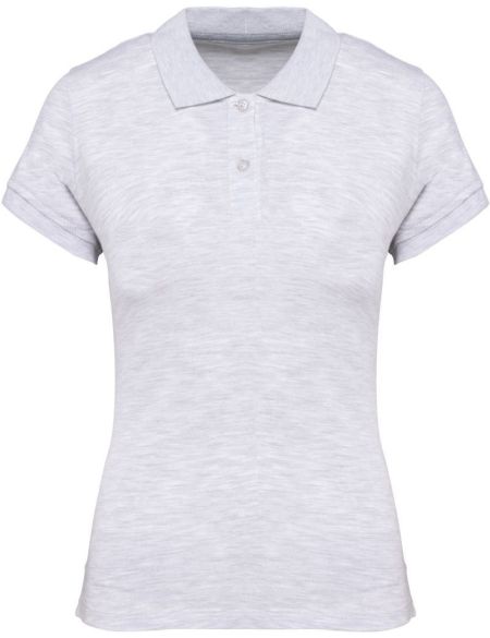 Damen-Piqué-Poloshirt Kariban K242 Asche meliert
