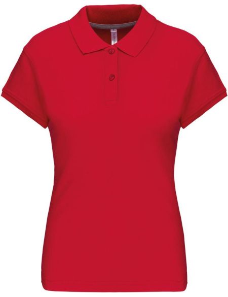 Damen Piqué-Poloshirt Kariban K242 rot