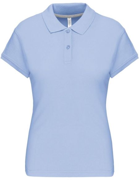 Damen-Piqué-Poloshirt Kariban K242 himmelblau