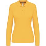 Damen-Piqué-Poloshirt mit langen Ärmeln Kariban K244 gelb