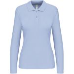 Damen-Piqué-Poloshirt mit langen Ärmeln Kariban K244 Himmelblau