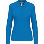 Damen-Piqué-Poloshirt mit langen Ärmeln Kariban K244 Tropenblau