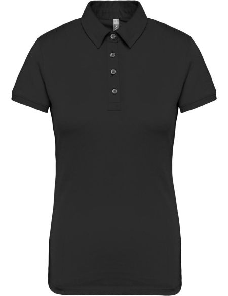 Damen Jersey-Poloshirt Kariban K263 schwarz