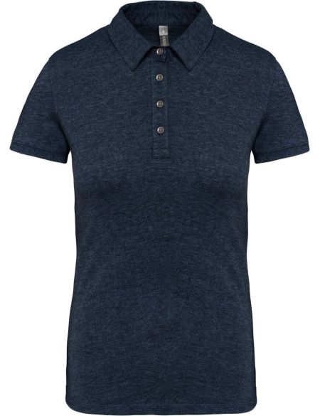 Damen-Jersey-Poloshirt Kariban K263 French Navy Heather