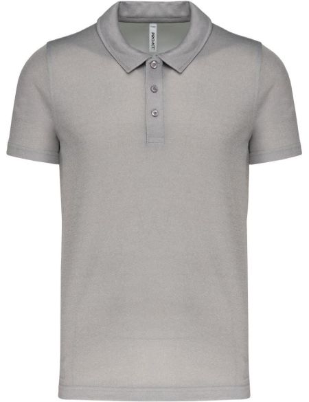 Herren-Sportpoloshirt CoolPlus Kariban ProAct PA482 grau meliert
