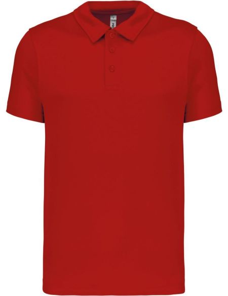 Herren-Sportpoloshirt CoolPlus Kariban ProAct PA482 rot