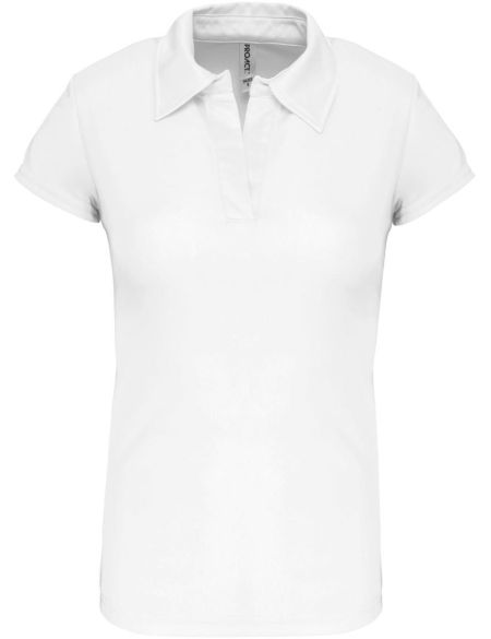 Damen-Sportpoloshirt CoolPlus Kariban ProAct PA483 weiß