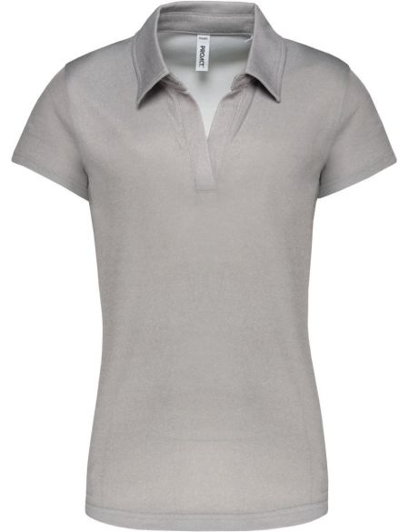 Damen-Sportpoloshirt CoolPlus Kariban ProAct PA483 grau meliert