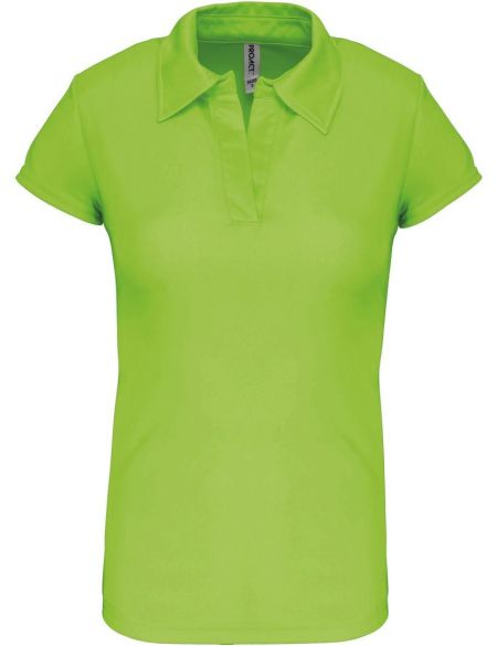 Damen-Sportpoloshirt CoolPlus Kariban ProAct PA483 Limette