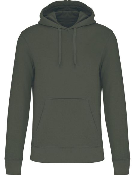 Ökologischer Herren-Kapuzenpullover Kariban K4027, dunkles Khaki
