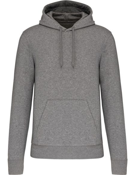 Ökologisches Herren-Sweatshirt mit Kapuze Kariban K4027 grau meliert