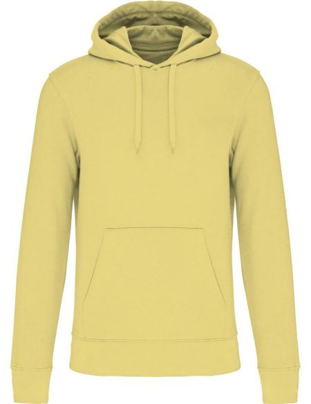 Ökologisches Herren-Sweatshirt mit Kapuze Kariban K4027 zitronengelb