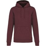 Ökologisches Herren-Sweatshirt mit Kapuze Kariban K4027 wein meliert
