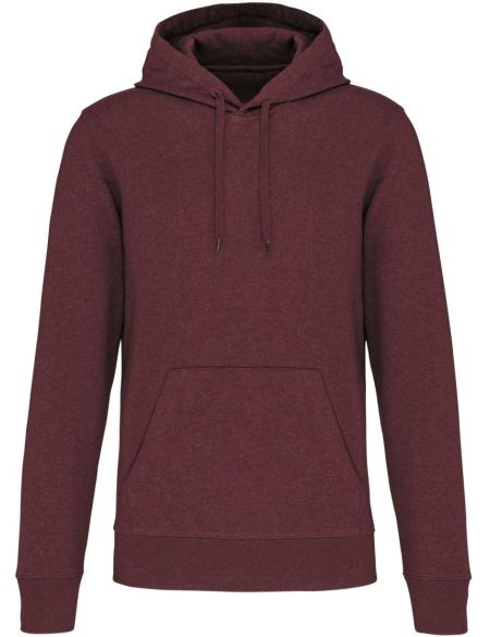 Ökologisches Herren-Sweatshirt mit Kapuze Kariban K4027 wein meliert