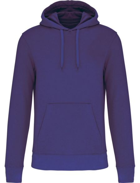 Ökologisches Herren-Sweatshirt mit Kapuze Kariban K4027 tiefviolett