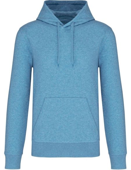 Kariban K4027 cloudy blue heather ökologischer Herren-Kapuzenpullover