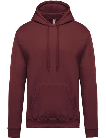 Kariban K476 weinfarbenes Herren-Sweatshirt mit Kapuze