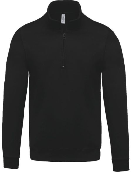 Sweatshirt mit 1/4-Reißverschluss Kariban K478 schwarz