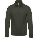 Sweatshirt mit 1/4-Reißverschluss Kariban K478, dunkles Khaki