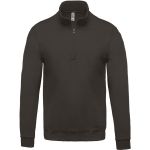 Sweatshirt mit 1/4-Reißverschluss Kariban K478 dunkelgrau