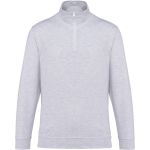 Kapuzenpullover mit 1/4-Reißverschluss Kariban K478 Asche meliert