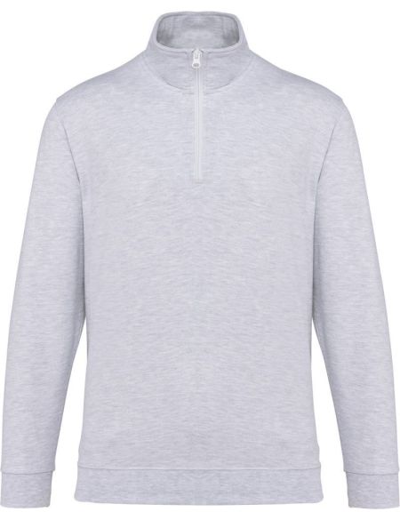 Sweatshirt mit 1/4-Reißverschluss Kariban K478 weiß