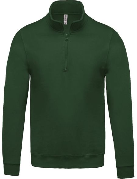 Sweatshirt mit 1/4-Reißverschluss Kariban K478 waldgrün