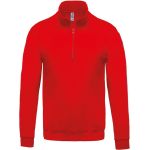 Sweatshirt mit 1/4-Reißverschluss Kariban K478 rot
