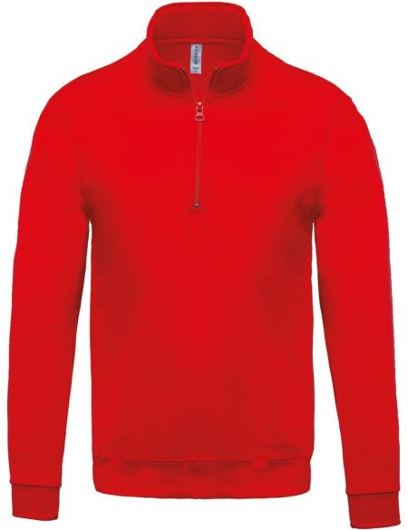 Sweatshirt mit 1/4-Reißverschluss Kariban K478 rot