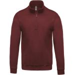 Sweatshirt mit 1/4-Reißverschluss Kariban K478 Wein