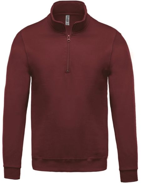 Sweatshirt mit 1/4-Reißverschluss Kariban K478 Wein