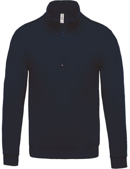Sweatshirt mit 1/4-Reißverschluss Kariban K478 Marineblau