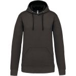 Kontrast-Sweatshirt mit Kapuze Kariban K446 dunkelgrau/schwarz