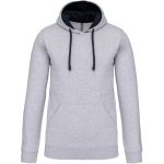 Kontrast-Hoodie Kariban K446 Oxford-Grau/Marineblau