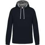 Kontrast-Hoodie Kariban K446 Marine/Feingrau