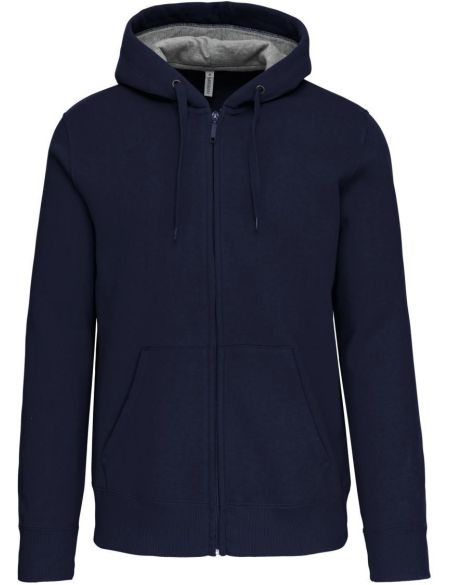 Kariban K444 Marineblauer Kapuzenpullover aus schwerer Baumwolle