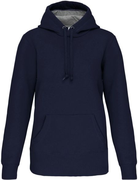 Kariban K443 Marineblauer Kapuzenpullover aus schwerer Baumwolle