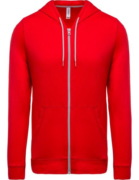Kapuzenpullover Kariban K438 rot