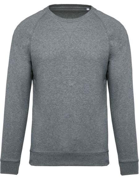Herren-Raglan-Sweatshirt aus Bio-Baumwolle Kariban K480 grau meliert