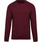 Kariban K480 weinmeliertes Herren-Raglan-Sweatshirt aus Bio-Baumwolle