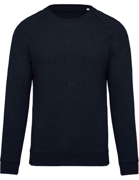 Kariban K480 schwarzes Herren-Raglan-Sweatshirt aus Bio-Baumwolle