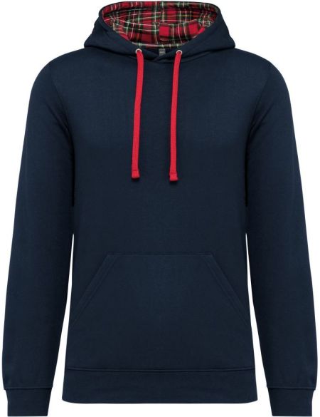 Unisex-Kapuzenpullover Kariban K4013 schwarz/mexikanischer Totenkopf