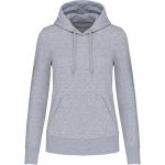 Ökologisches Damen-Sweatshirt mit Kapuze Kariban K4028 Oxford-Grau