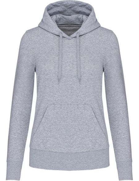 Ökologisches Damen-Sweatshirt mit Kapuze Kariban K4028 Oxford-Grau