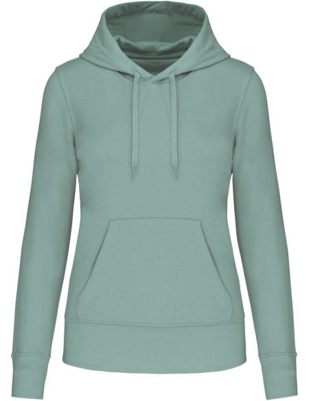 Ökologisches Damen-Sweatshirt mit Kapuze Kariban K4028 weiß