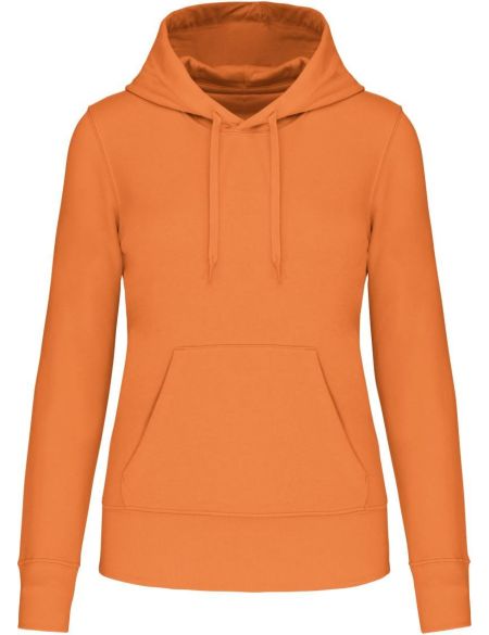 Ökologisches Damen-Sweatshirt mit Kapuze Kariban K4028 hellorange