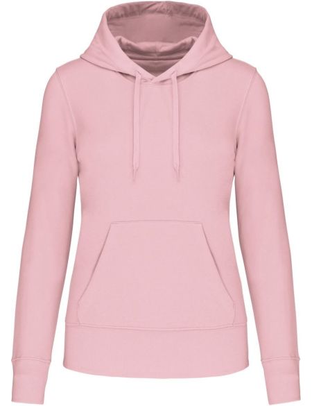 Ökologisches Damen-Sweatshirt mit Kapuze Kariban K4028 blassrosa