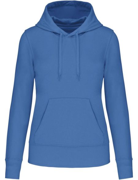 Ökologisches Damen-Sweatshirt mit Kapuze Kariban K4028, helles Königsblau